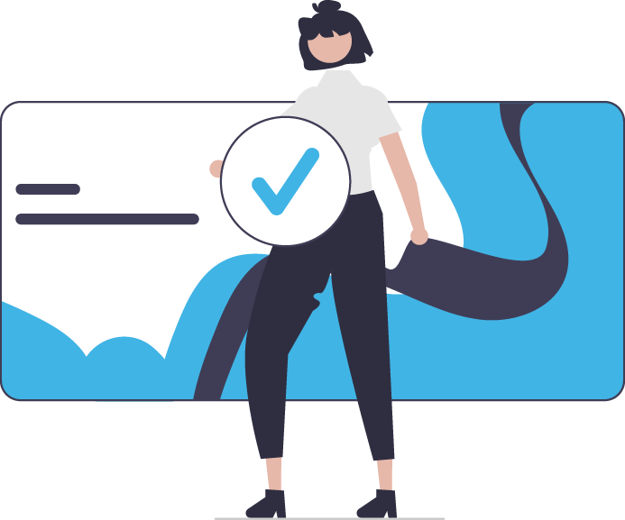 illustrazione di una ragazza con monitor alle spalle